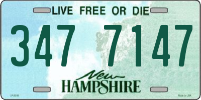 NH license plate 3477147