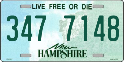 NH license plate 3477148