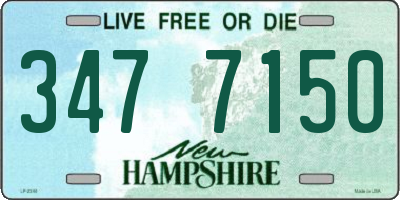 NH license plate 3477150