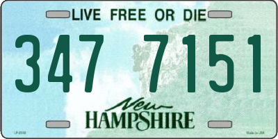 NH license plate 3477151