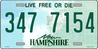 NH license plate 3477154