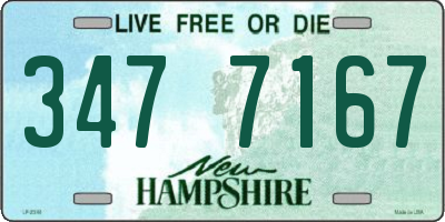 NH license plate 3477167