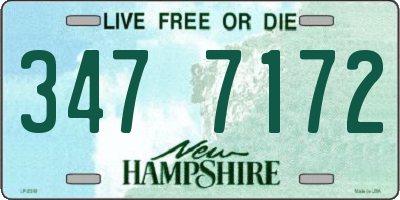 NH license plate 3477172