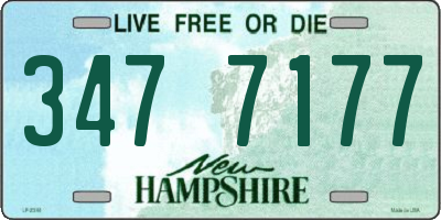 NH license plate 3477177