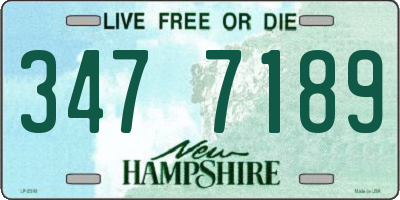 NH license plate 3477189