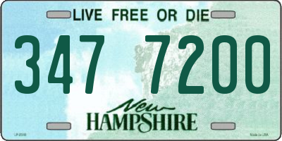 NH license plate 3477200