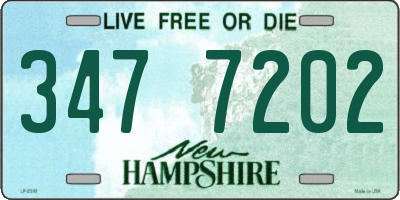 NH license plate 3477202