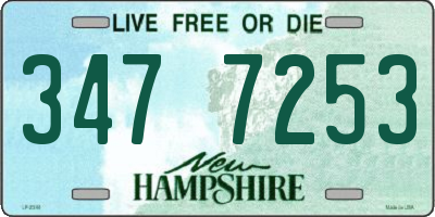 NH license plate 3477253