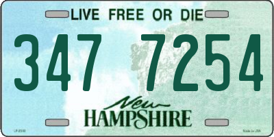 NH license plate 3477254