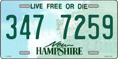 NH license plate 3477259