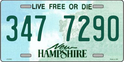 NH license plate 3477290