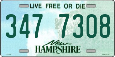 NH license plate 3477308