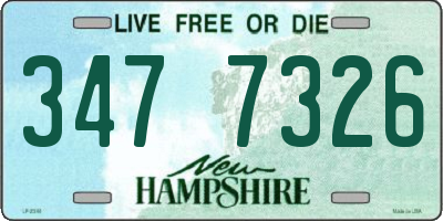 NH license plate 3477326