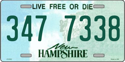 NH license plate 3477338
