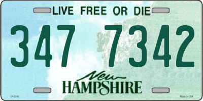 NH license plate 3477342