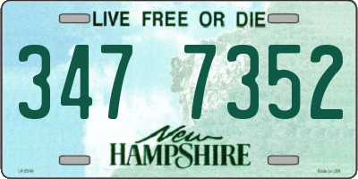 NH license plate 3477352