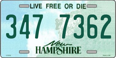 NH license plate 3477362