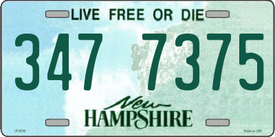 NH license plate 3477375