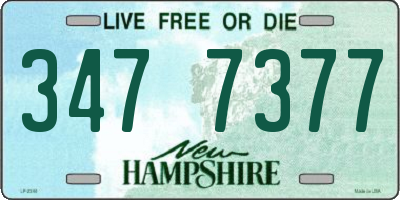 NH license plate 3477377
