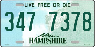 NH license plate 3477378
