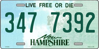 NH license plate 3477392