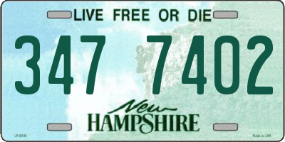 NH license plate 3477402