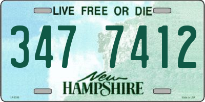 NH license plate 3477412