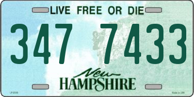 NH license plate 3477433