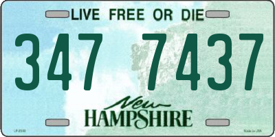 NH license plate 3477437