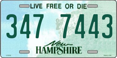 NH license plate 3477443