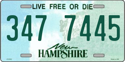 NH license plate 3477445