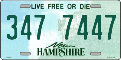 NH license plate 3477447