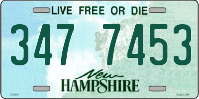 NH license plate 3477453