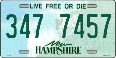 NH license plate 3477457