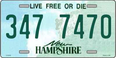 NH license plate 3477470