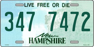 NH license plate 3477472