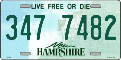 NH license plate 3477482