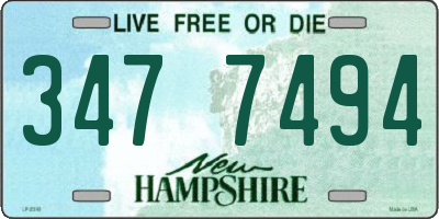 NH license plate 3477494