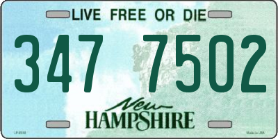 NH license plate 3477502