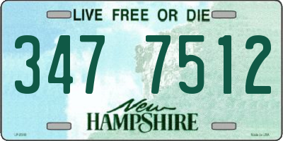 NH license plate 3477512