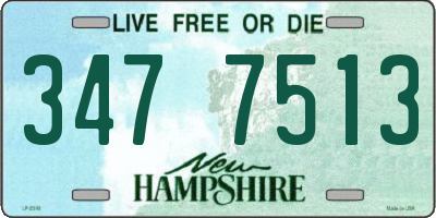 NH license plate 3477513
