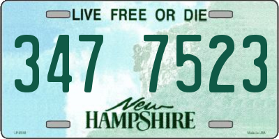 NH license plate 3477523