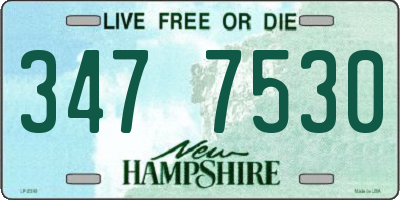 NH license plate 3477530