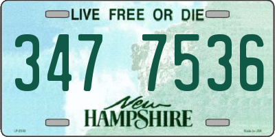 NH license plate 3477536