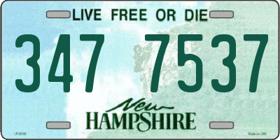 NH license plate 3477537