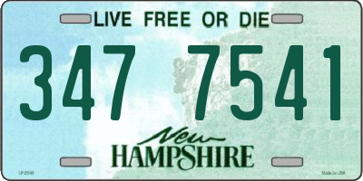NH license plate 3477541