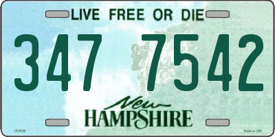 NH license plate 3477542
