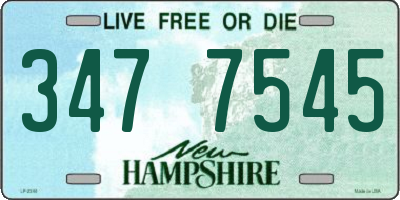 NH license plate 3477545