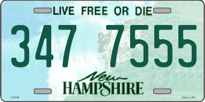 NH license plate 3477555