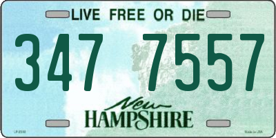 NH license plate 3477557
